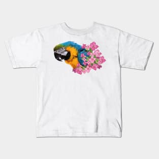 Blue and yellow macaw Kids T-Shirt